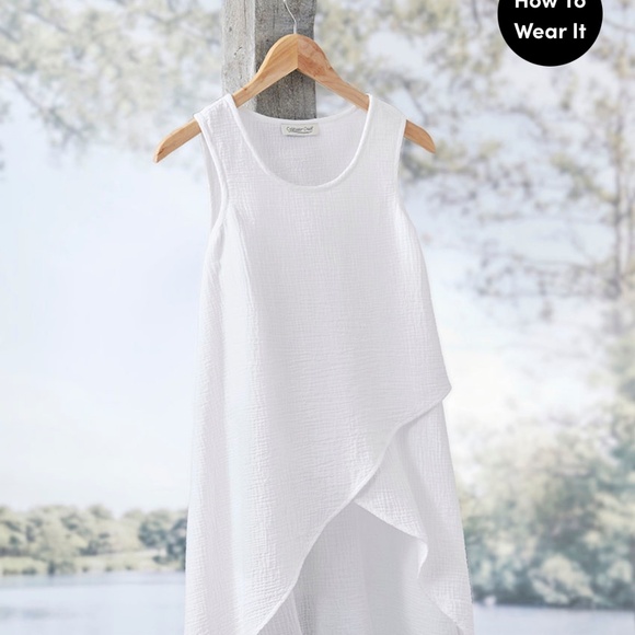 Cold Water Creek : Light As Air Crossover Gauze Top - Picture 1 of 4